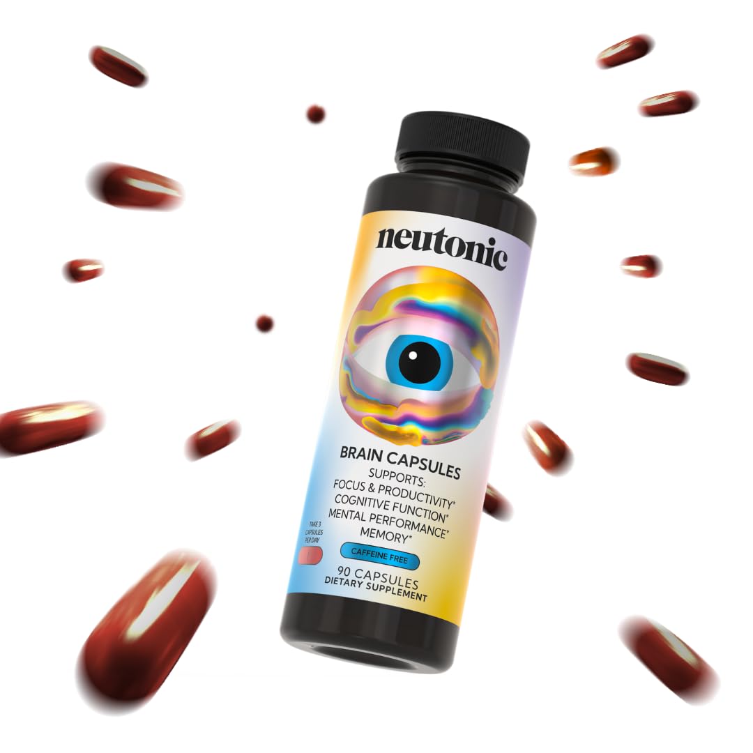 Flacon de Neutonic Nootropic avec une main tenant une capsule