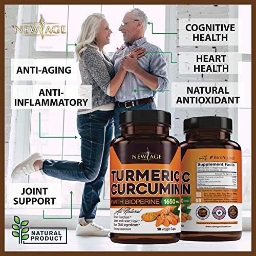 Flacon de NEW AGE Curcuma Curcumin avec Bioperine