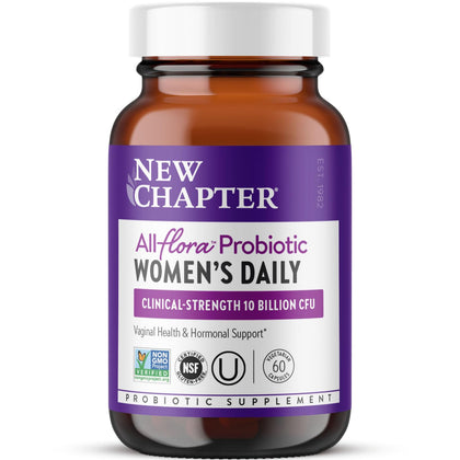 Flacon de New Chapter Probiotiques Femmes 60 capsules vue de face