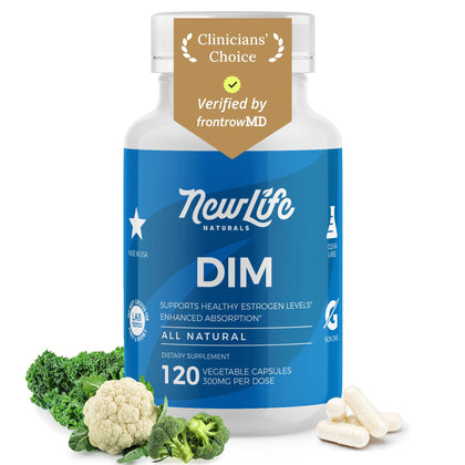 Flacon de NewLife Naturals Complément Alimentaire DIM 300 mg, 60 capsules