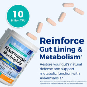 Flacon de NewRhythm Probiotique Akkermansia Muciniphila avec étiquette