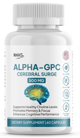 Flacon de NHHS Alpha GPC 500 mg avec 60 capsules
