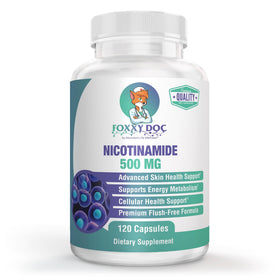Flacon de Nicotinamide 500 mg Dr. Valerie Nelson avec capsules végétales