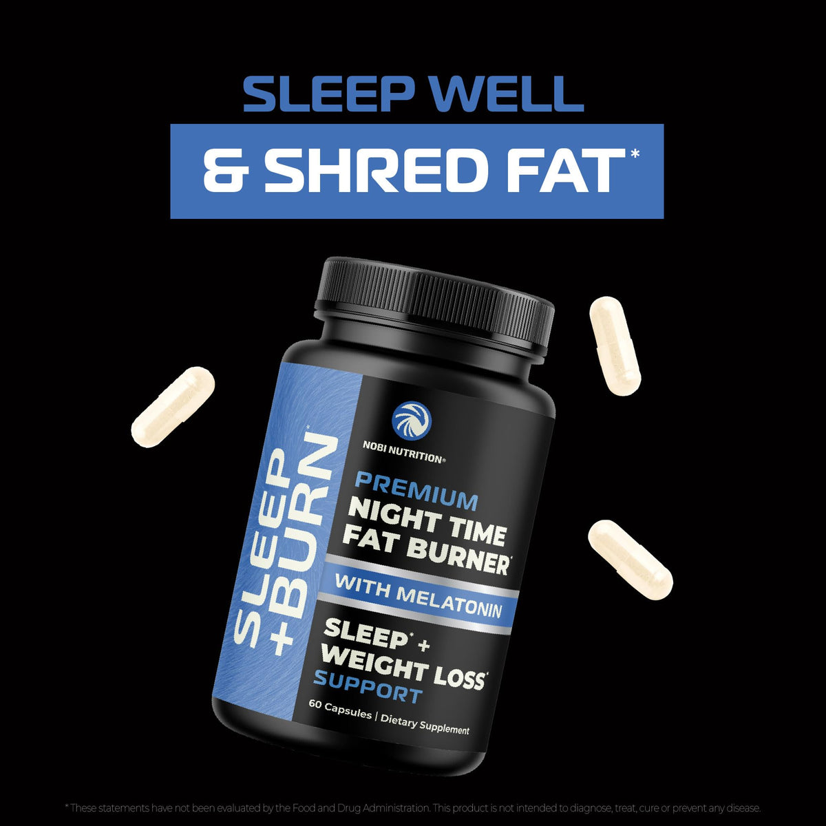 Flacon de Nobi Nutrition Brûleur de Graisse Nocturne ouvert