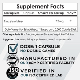 Flacon de Nootropics Depot Triacetyluridine avec étiquette visible