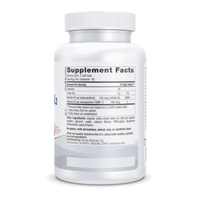 Flacon de Nordic Naturals Pro Vitamin D3 + K2 4000 IU avec étiquette