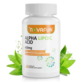 Flacon de Novafun Acide Alpha Lipoïque 600mg avec 60 capsules