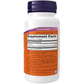 Flacon de NOW Foods Lycopène 10 mg 120 gélules molles
