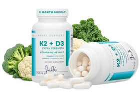 Flacon de Nurse Julli K2 + D3 120 capsules vue de face