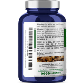 Flacon de NusaPure Racine de Kudzu 200 mg avec étiquette visible