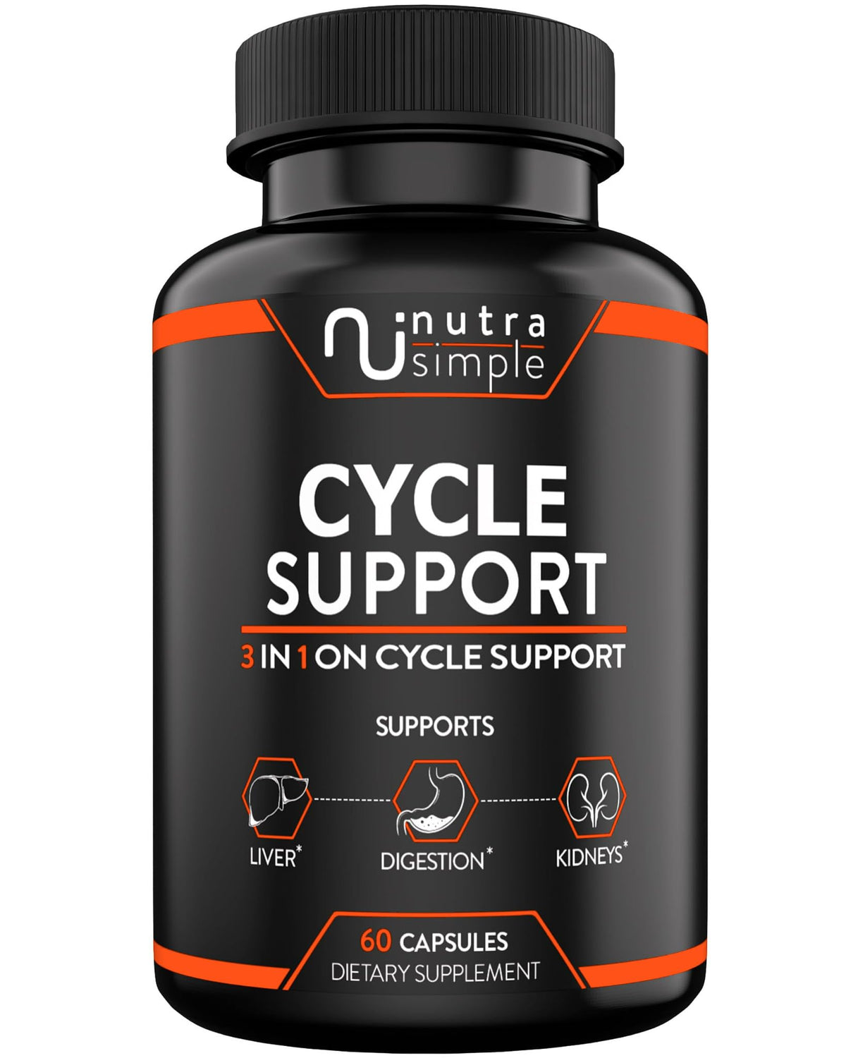 Flacon de Nutra Simple avec 60 capsules végétaliennes