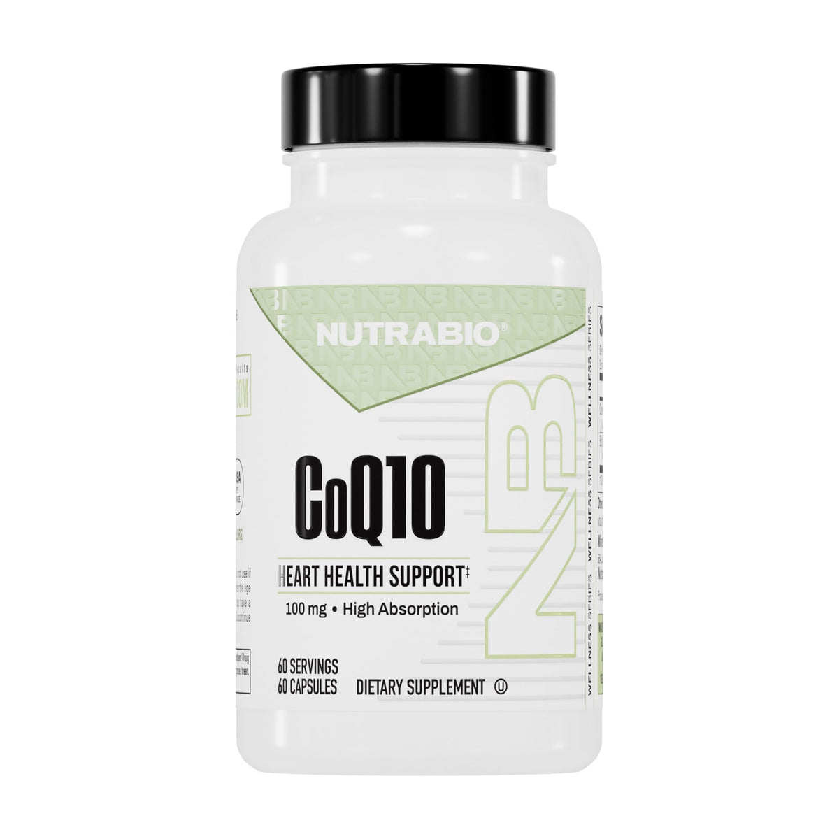 Flacon de NutraBio CoQ10 100mg avec 60 capsules