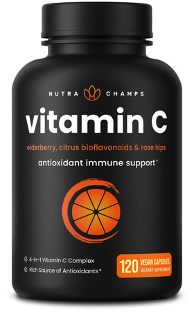 Flacon de NutraChamps Vitamine C 1000 mg avec Églantier