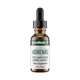 Flacon de NutraMedix Complément Alimentaire Fatigue Surrénale 30ml vue de face