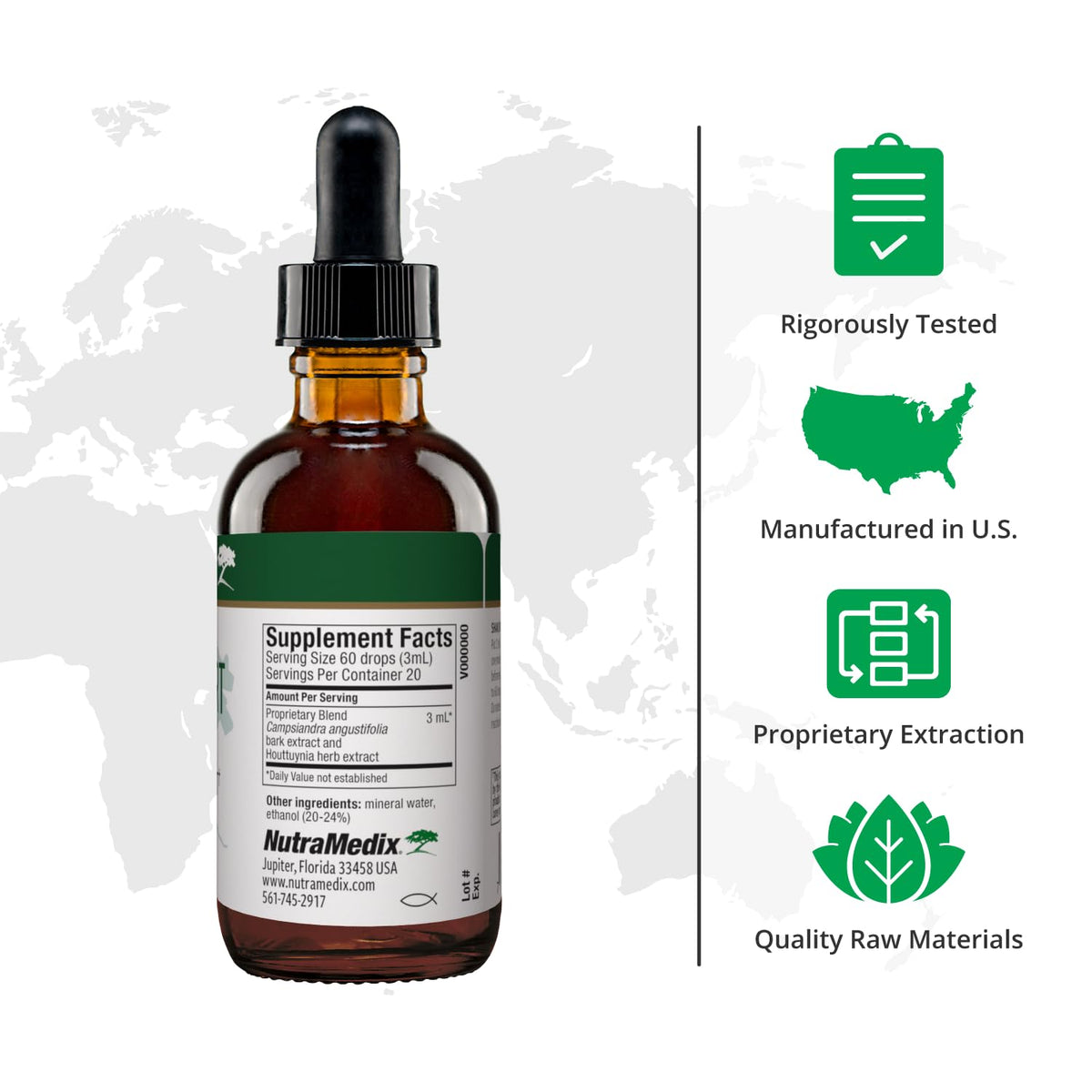 Flacon de NutraMedix Nutra BRT 60mL vue arrière