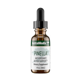 Flacon de Nutramedix Pinella 30 ml avec étiquette et liquide visible