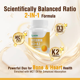 Flacon de NUTRI POTENTIA Complément alimentaire D3 K2