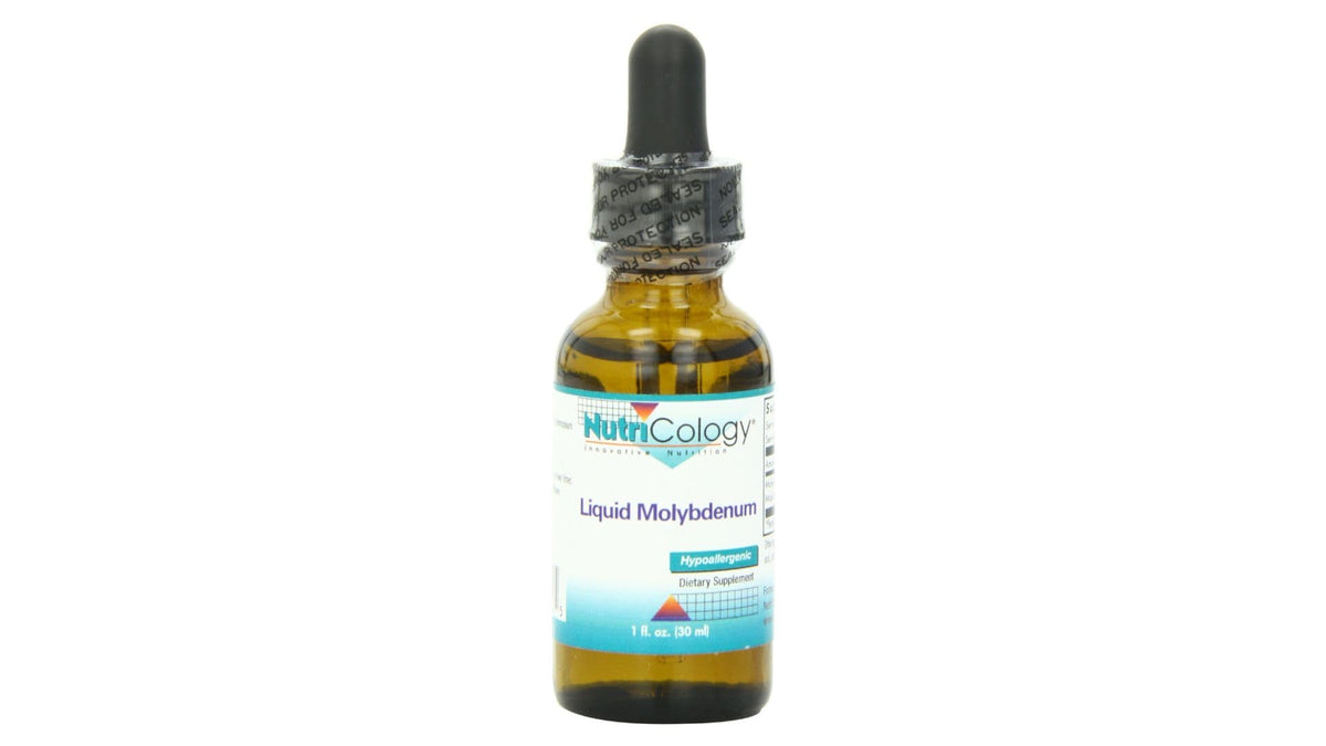 Flacon de NutriCology Molybdène Liquide 25 mcg vue avant