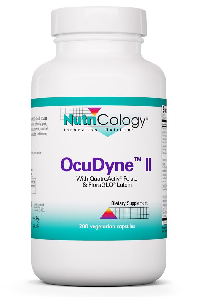 Flacon de NutriCology OcuDyne II 200 capsules vue de face