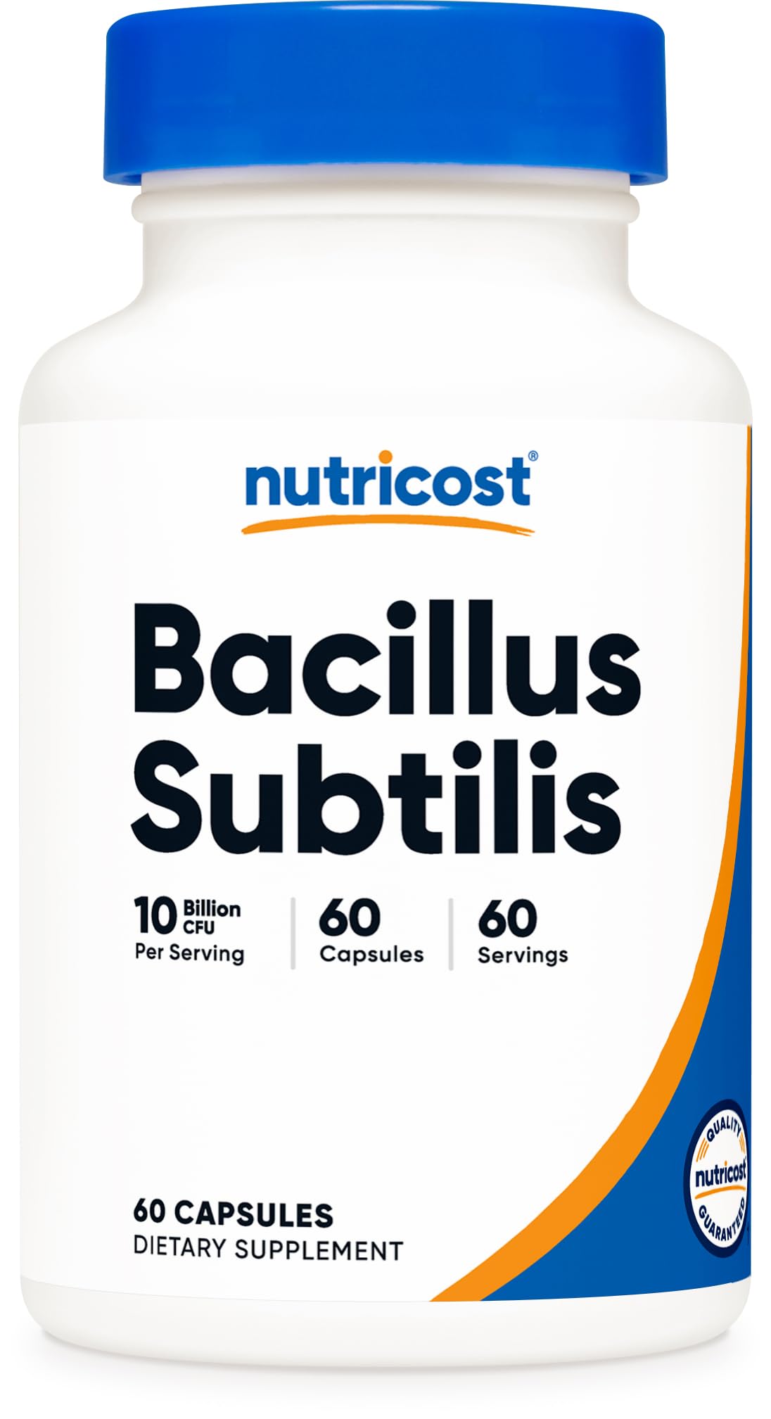 Flacon de Nutricost Bacillus Subtilis 60 capsules végétaliennes