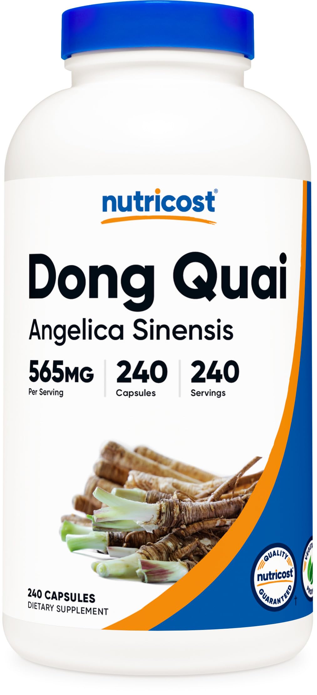Flacon de Nutricost Dong Quai 565mg avec 240 capsules végétariennes