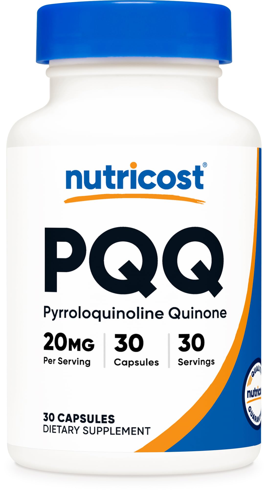 Flacon de Nutricost PQQ 20mg avec 30 gélules végétariennes