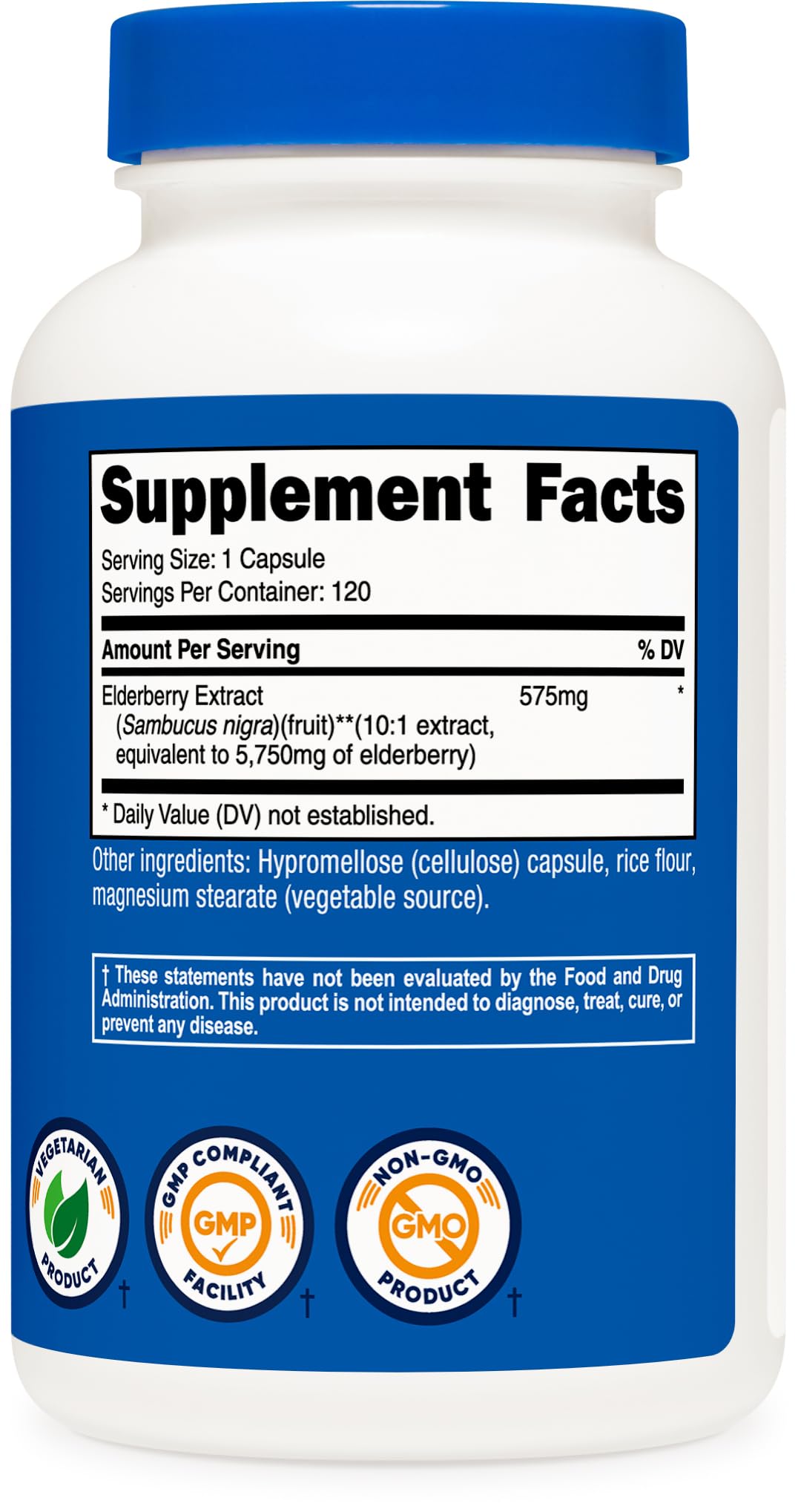 Flacon de Nutricost sur une table avec des capsules