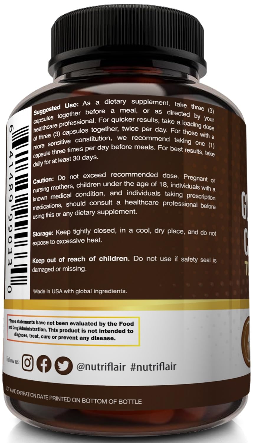 Flacon de NutriFlair Glucosamine Chondroïtine sur une table