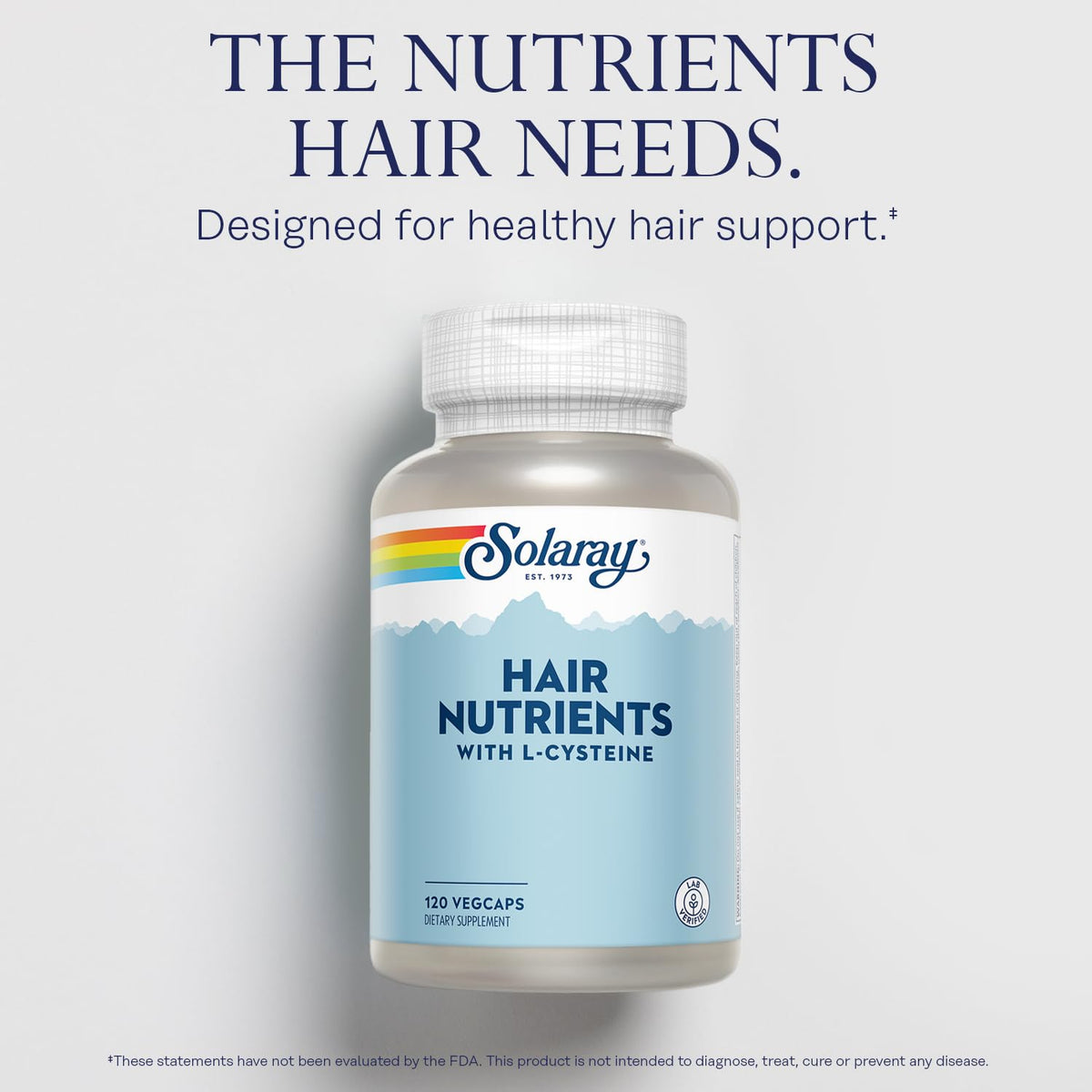 Flacon de Nutriments Capillaires SOLARAY avec étiquette visible