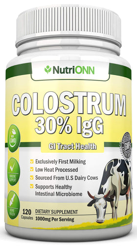 Flacon de NutriONN Colostrum 1000mg avec 120 capsules