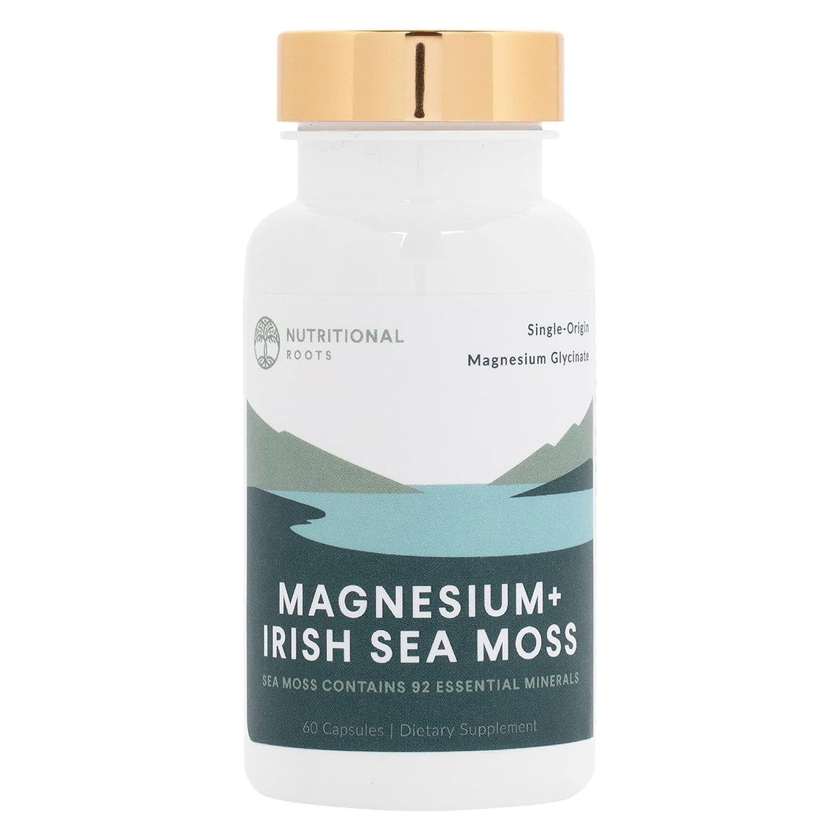 Flacon de Nutritional Roots Magnésium Glycinate 60 capsules