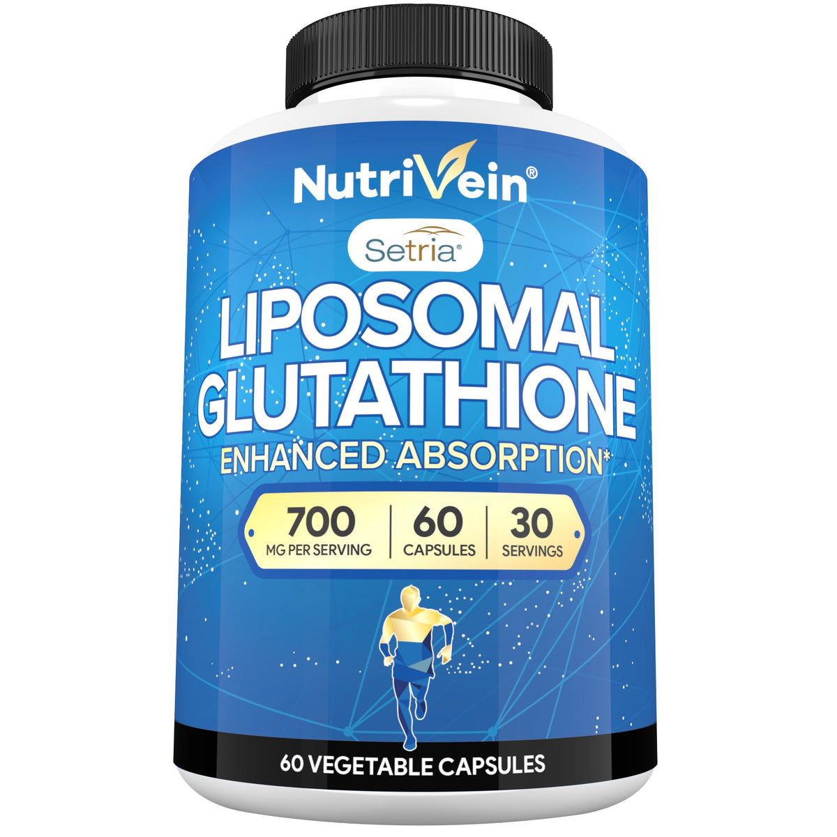 Flacon de Nutrivein Liposomal Glutathione 700 mg - 60 capsules