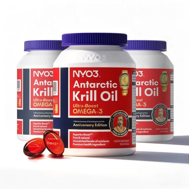 Flacon de NYO3 Huile de Krill Omega 3 1000mg 270 gélules molles
