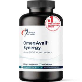 Flacon de OmegAvail Synergy de Designs for Health avec 60 capsules