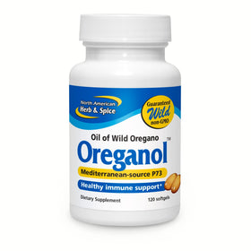 Flacon de Oreganol P73 120 gélules végétales, vue de face