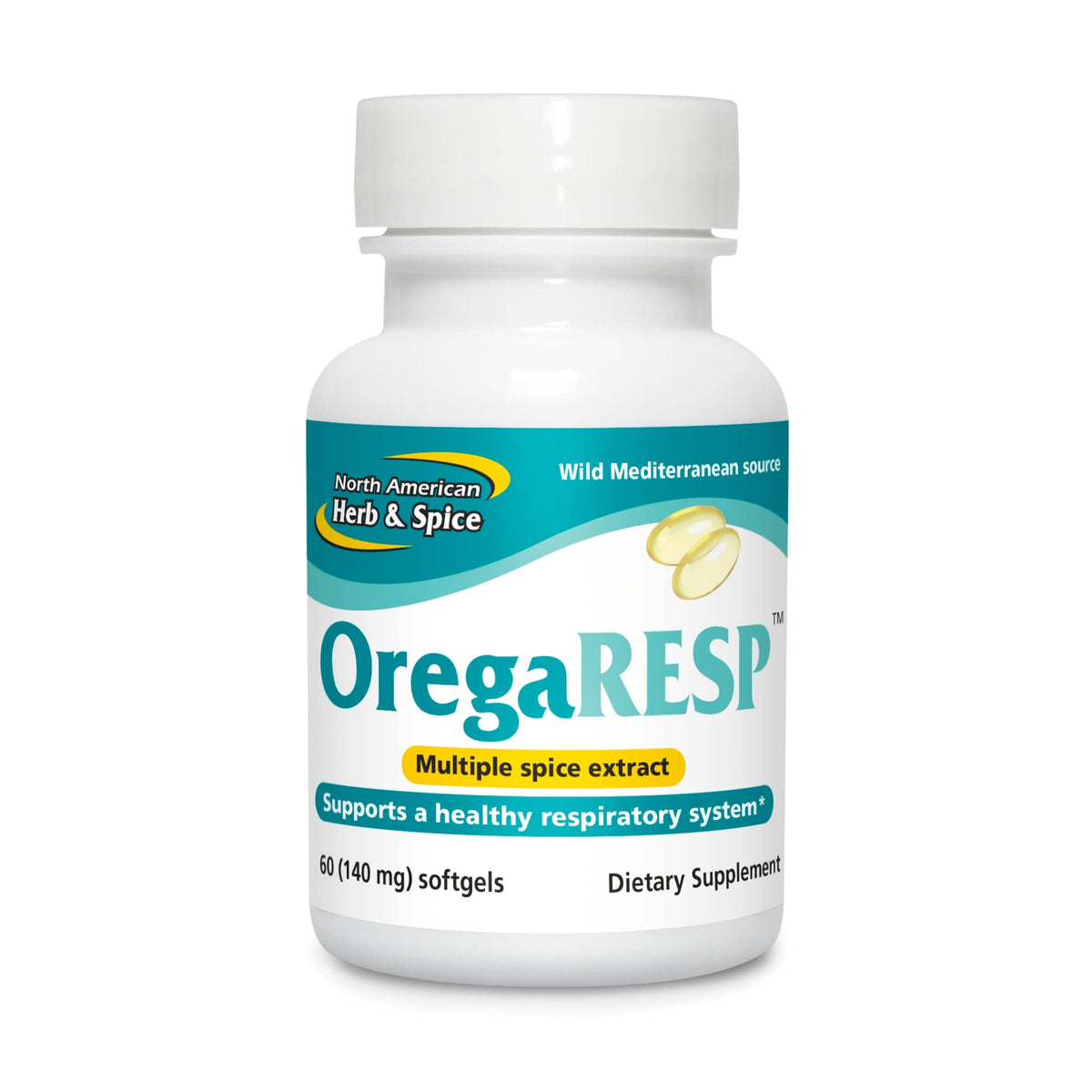 Flacon de OregaResp P73 60 gélules molles de NORTH AMERICAN HERB & SPICE