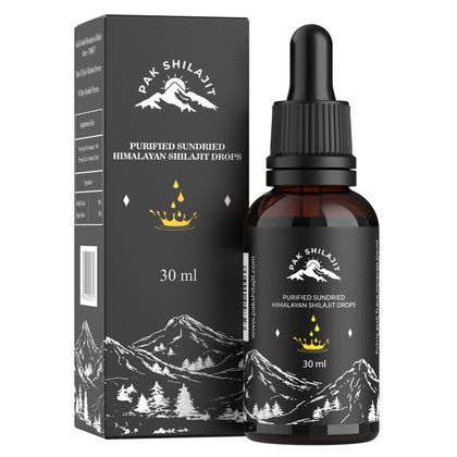 Flacon de PakShilajit Shilajit liquide 30ML vue de face
