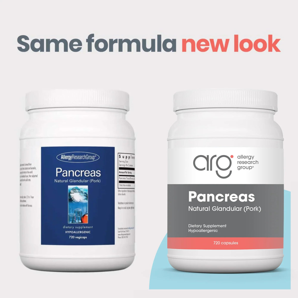 Flacon de Pancreas Glandulaire 425 mg sur un fond naturel