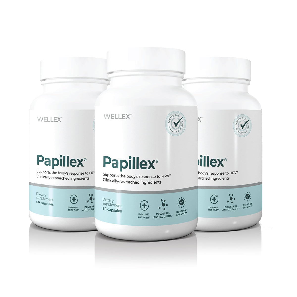 Flacon de Papillex contenant 60 capsules naturelles