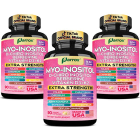 Flacon de Parrox Myo-Inositol 14 en 1 avec 90 capsules végétaliennes