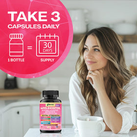 Flacon de Parrox Myo-Inositol 14 en 1 avec capsules ouvertes