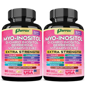 Flacon de Parrox Myo-Inositol 90 capsules vue de face