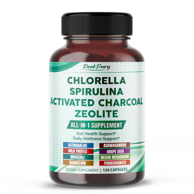 Flacon de PEAKPURY Chlorella et Spiruline 150 capsules