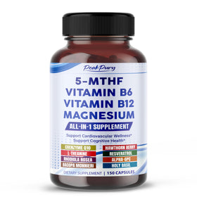 Flacon de PEAKPURY Ultra 5-MTHF 150 capsules vue de face