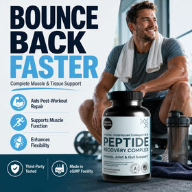 Flacon de Peptide use Complex Atlantic Naturals avec étiquette visible