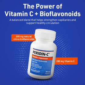 Flacon de Peridin-C sur fond neutre