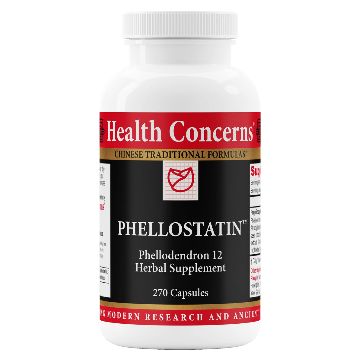 Flacon de Phellostatin Health Concerns avec 270 capsules