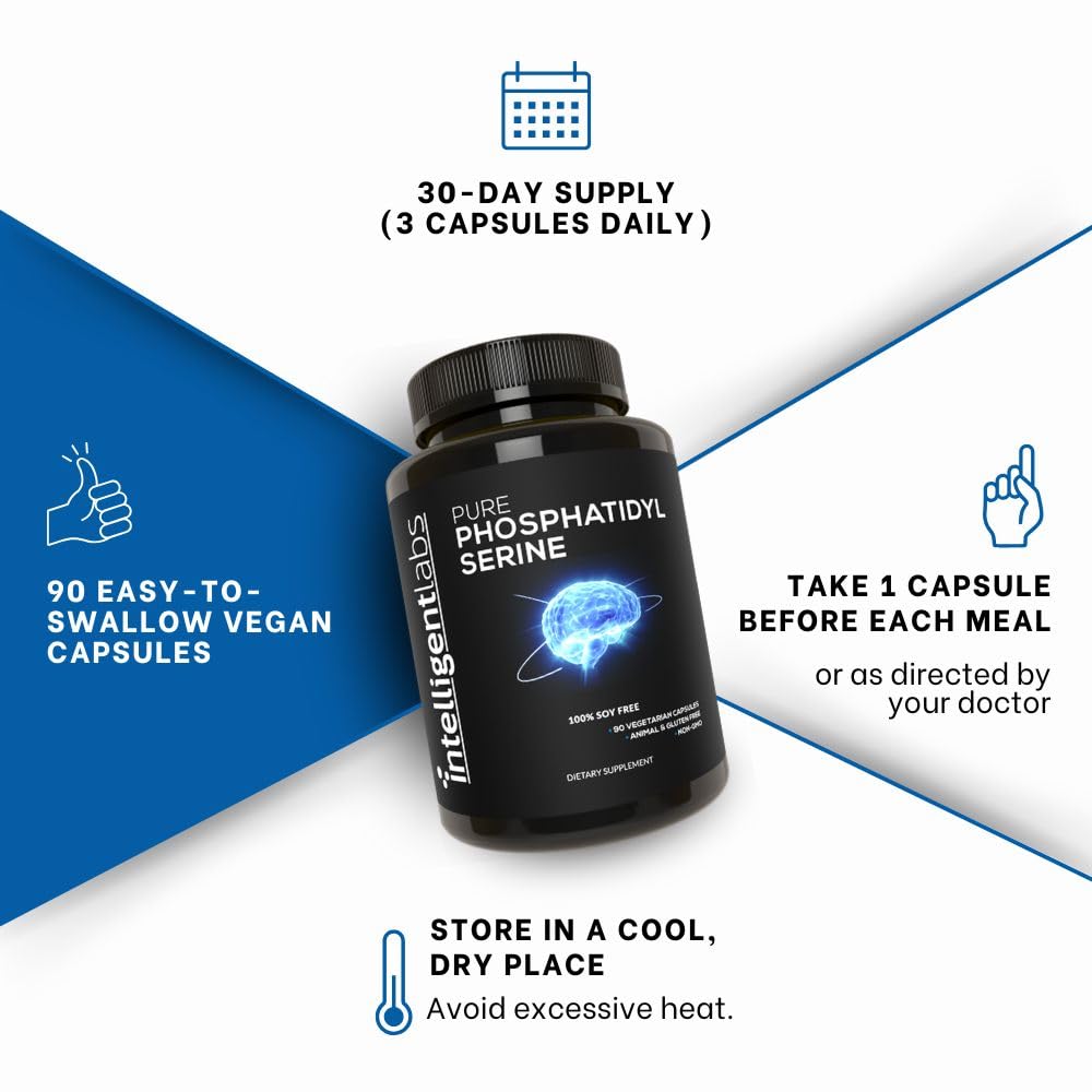 Flacon de phosphatidylsérine Intelligent Labs avec capsules à l'intérieur