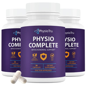 Flacon de PhysioTru CoQ10 150mg avec capsules visibles
