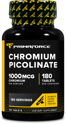 Flacon de Picolinate de Chrome Primaforce 1000mcg 180 comprimés